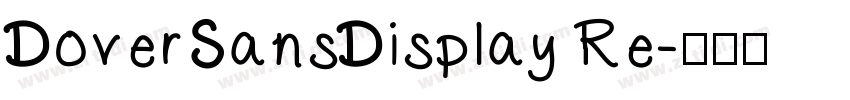 DoverSansDisplay Re字体转换